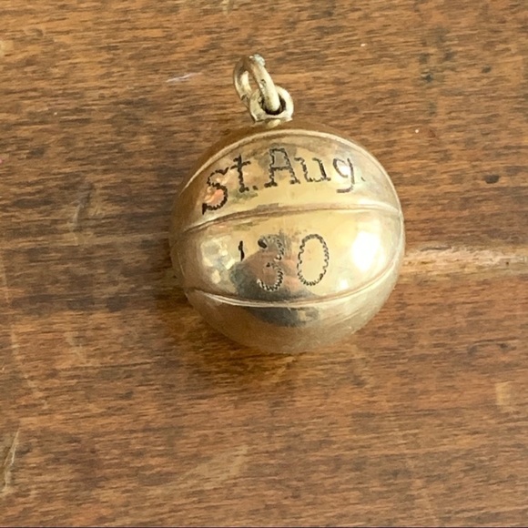 1930 Basketball Charm Pendant St. Augustine Church - Picture 2 of 3